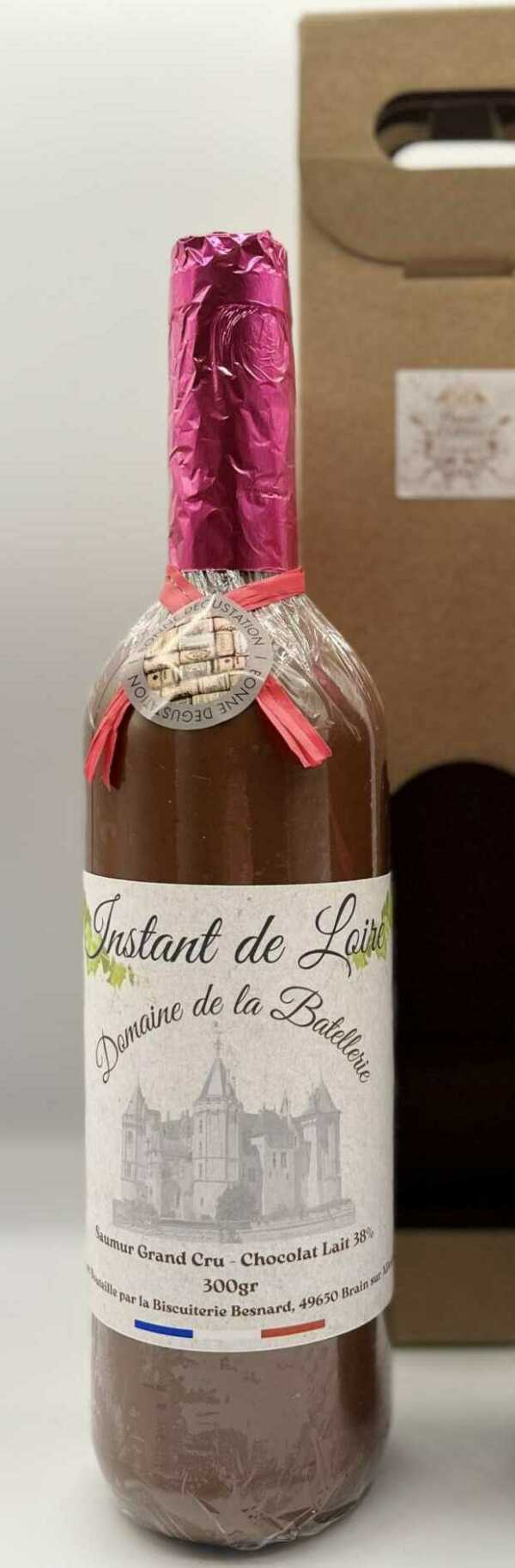 Bouteille de vin en Chocolat au Lait 38%