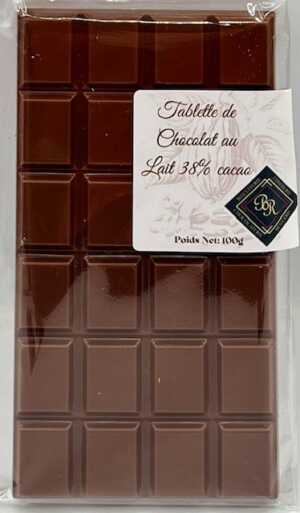 Tablette de Chocolat Lait 38% de Cacao Nature / Garnie